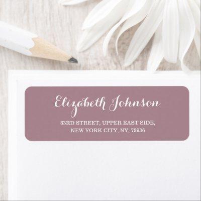 Create Custom Modern Elegant Mauve Return Address Label