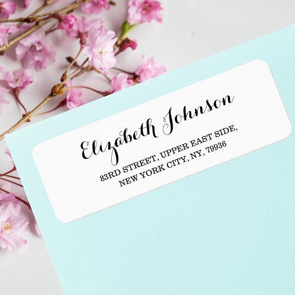 Create Custom Modern Elegant Return Address Label