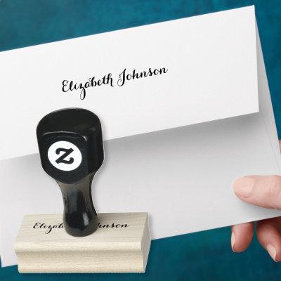 Create Custom Personalized Elegant Signature Name Rubber Stamp