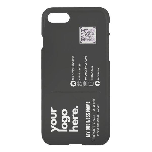 Create Own QR Code Business Logo Social Media ID   iPhone SE/8/7 Case