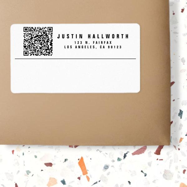 Create Scannable QR Code | Modern Return Address Label