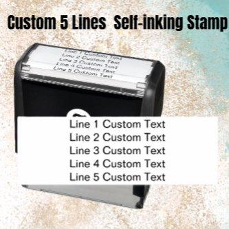 Create Your Own Business 5 Lines of Serif Text Self-inking Stamp