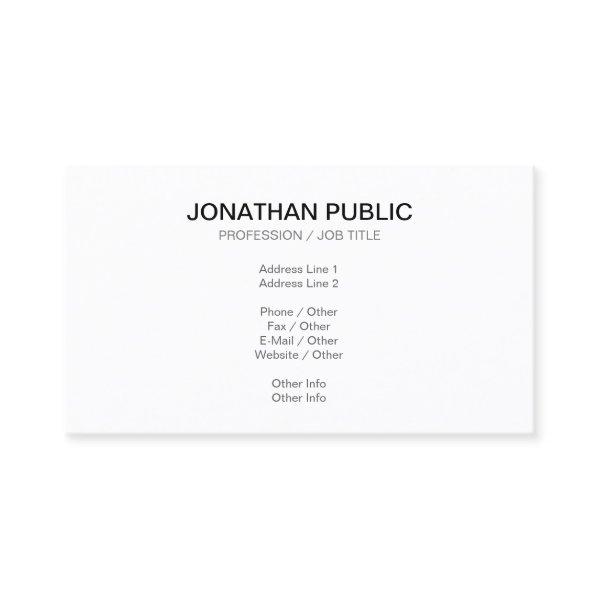Create Your Own Classy Plain Modern Sleek Design
