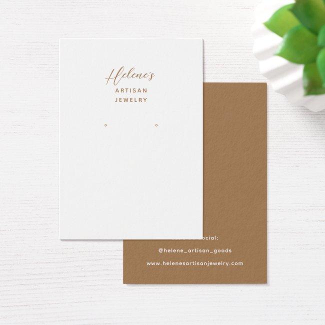 Create your own Jewelry Earring Display Cards