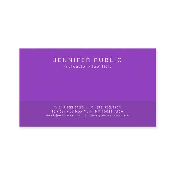 Create Your Own Modern Elegant Blue Violet Plain