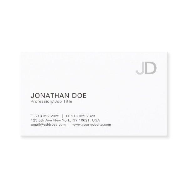 Create Your Own Modern Monogram White Plain