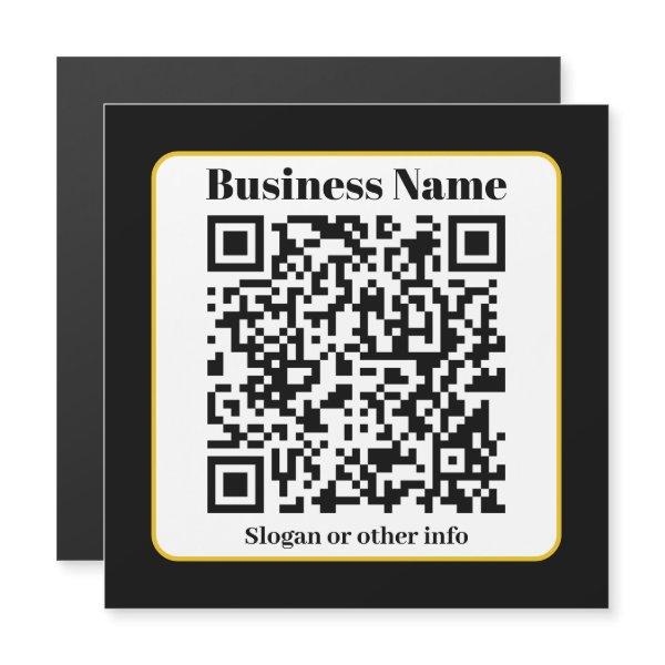 Create Your Own QR Code | Black White Gold Border