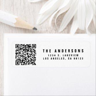 Create your own QR Code | Modern Return Address Label