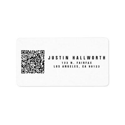 Create your own QR Code | Modern Return Address Label