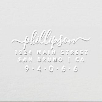 Create Your Own Rectangular Family Return Address  Embosser