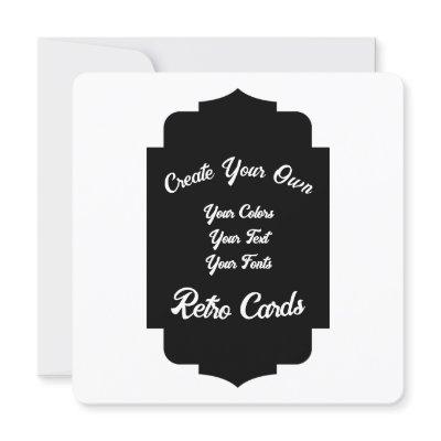 Create Your Own Retro Style Shape Holiday Card