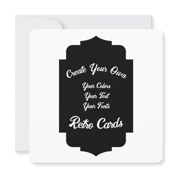 Create Your Own Retro Style Shape Holiday Card