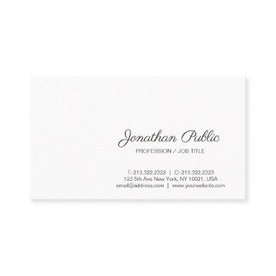 Create Your Own Sophisticated White Modern Plain