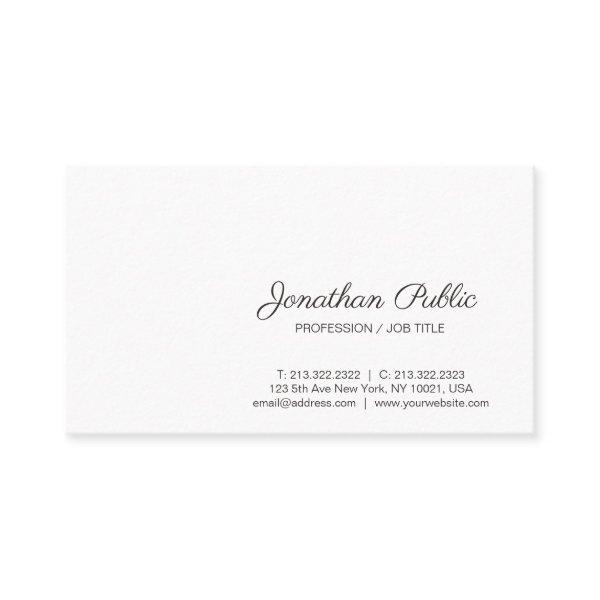 Create Your Own Sophisticated White Modern Plain
