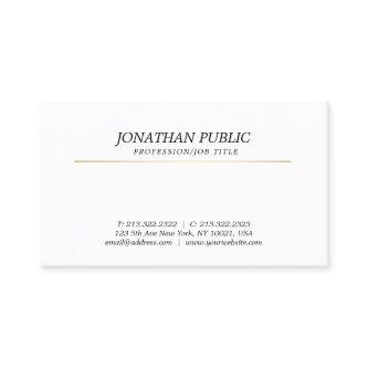 Create Your Own White Gold Modern Simple Plain