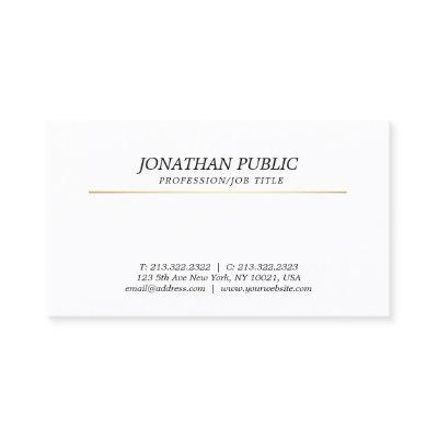 Create Your Own White Gold Modern Simple Plain