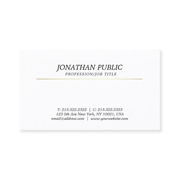 Create Your Own White Gold Modern Simple Plain