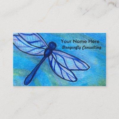 Creative Blue Dragonfly Watercolor