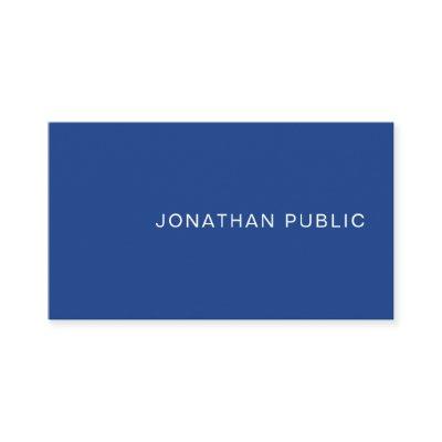 Creative Blue Sleek Design Trendy Plain Luxe