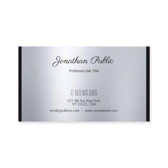 Creative Calligraphed Script Modern Silver Plain