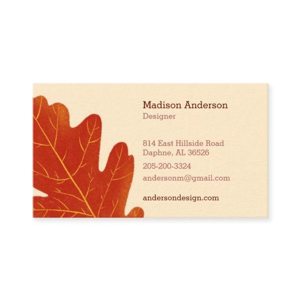 Creative Colorful Fall Oak Leaf
