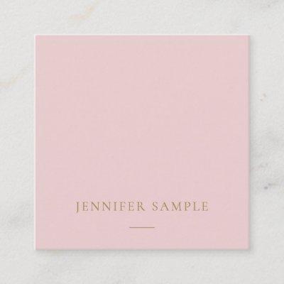 Creative Elegant Pink Gold Text Simple Template Square
