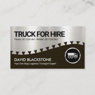 Creative Faux Silver Tire Tread Truck Driver