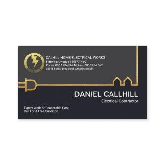 Creative Gold Building Power Cable Electrician