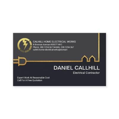 Creative Gold Building Power Cable Electrician
