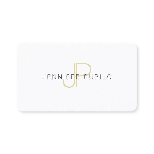 Creative Gold Monogram Template Trendy Elegant Top