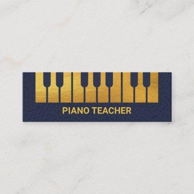 Creative Gold Piano Keys Floating Musical Notes Mini