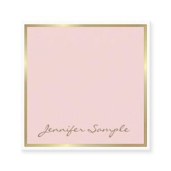 Creative Gold Pink Hand Script Font Text Modern Square