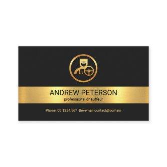 Creative Gold Stripe Gold Chauffeur Driver Logo