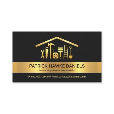 Creative Gold Stripe Rooftop Handyman Tools