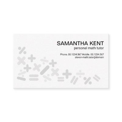 Creative Grey Math Symbols Motif Bookkeeping