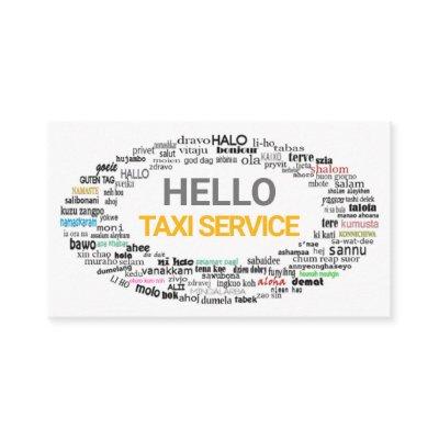 Creative Hello Language Greetings Taxi Driver