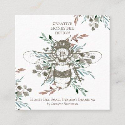 Creative Honey Bee Apiary Vintage Square