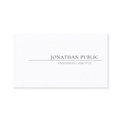 Creative Minimalistic Design Elegant White Plain