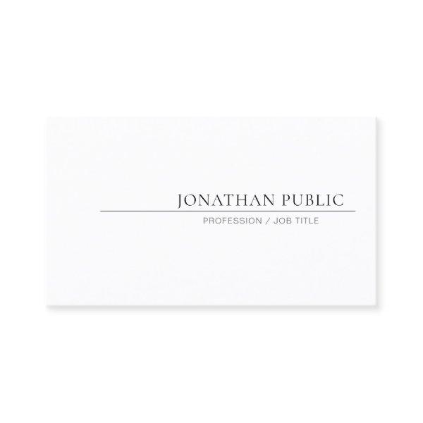 Creative Minimalistic Design Elegant White Plain
