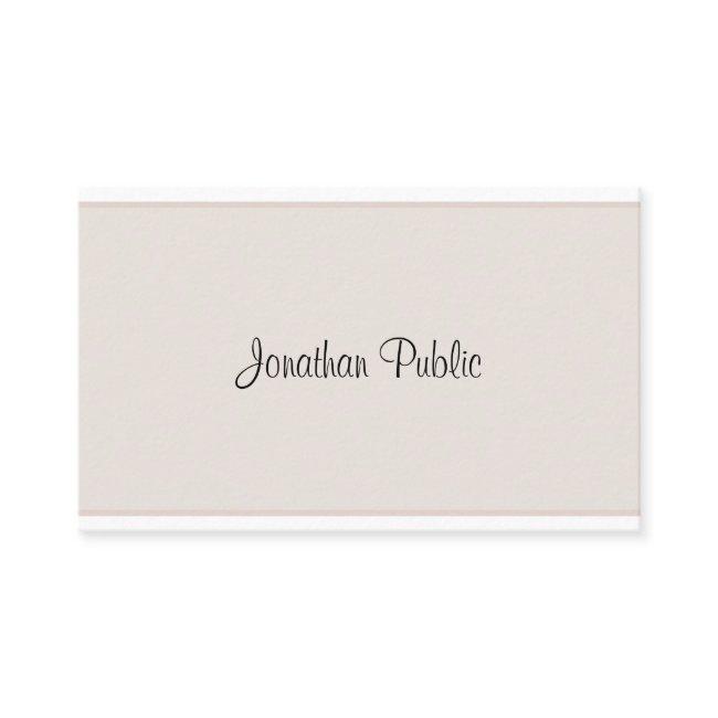Creative Minimalistic Modern Elegant Simple Plain