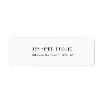 Creative Modern Design Trendy White Template Label