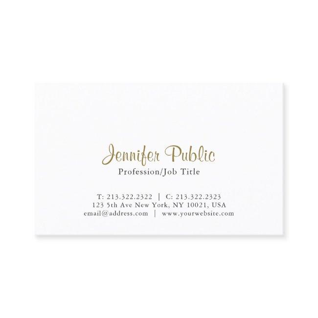 Creative Modern Elegant White Simple Plain