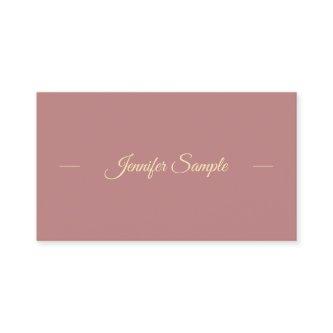 Creative Modern Gold Hand Script Red Brown Trendy