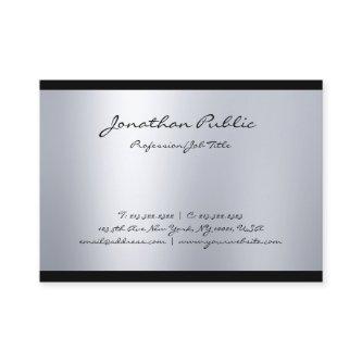 Creative Modern Script Cool Silver Plain Trendy