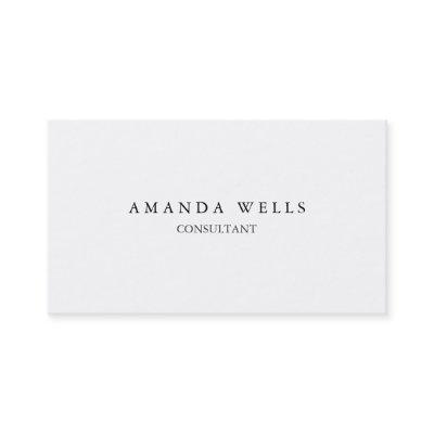 Creative Plain Simple White Attractive Two Sided