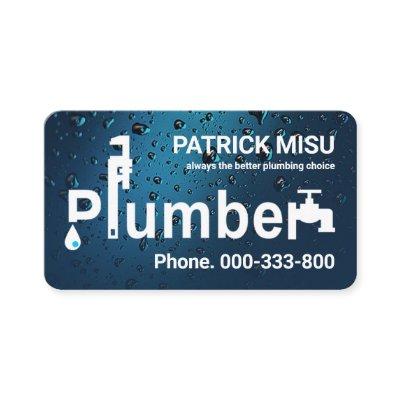 Creative Plumber Signage In Blue Waterdrops