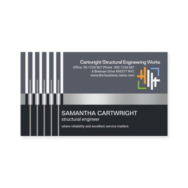 Creative Re-bar Stripes Steel Column Engineering