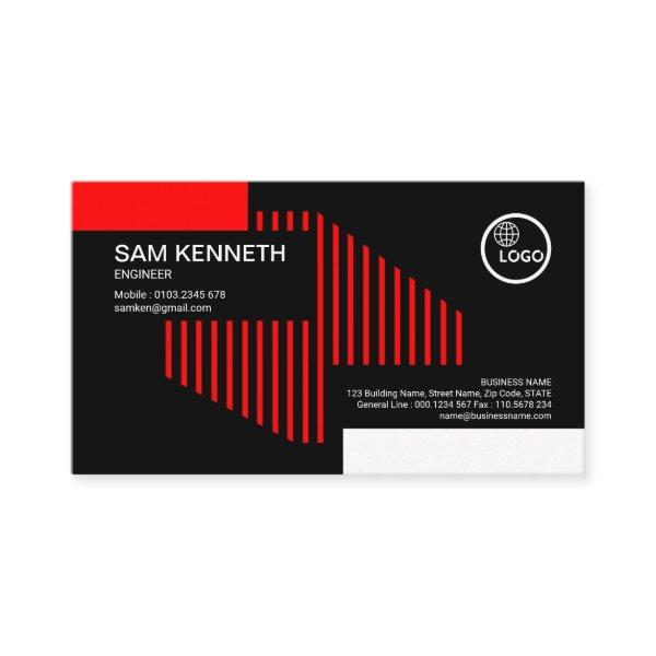 Creative Red Structural Lines Engineer