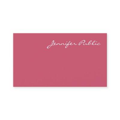 Creative Red Template Modern Calligraphed Name