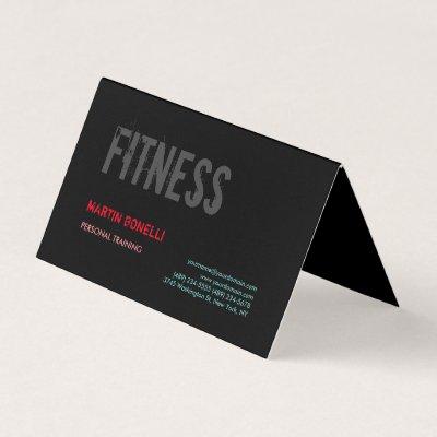 Creative Retro Black Grey Dynamic Personal Trainer